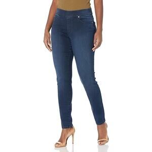 Gloria Vanderbilt Avery Pull-On Slim Fit Stretch Dark Denim Jegging Jeans 4 NWT